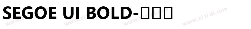 segoe UI bold字体转换